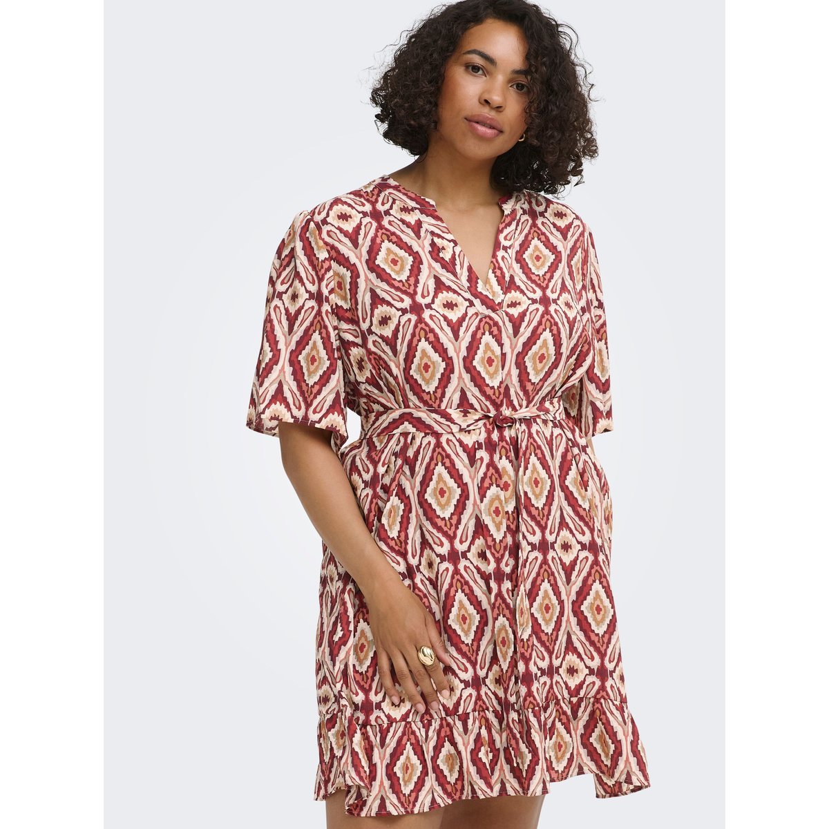 Robe brick red, ONLY CARMAKOMA