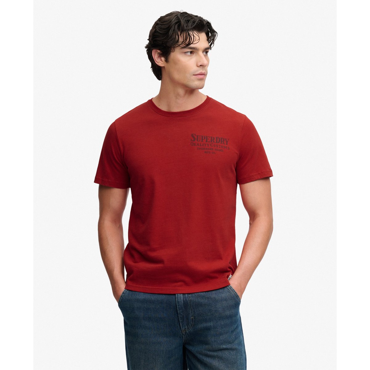 T-shirt Vintage Biker Coupe Décontractée rouge expédition, SUPERDRY