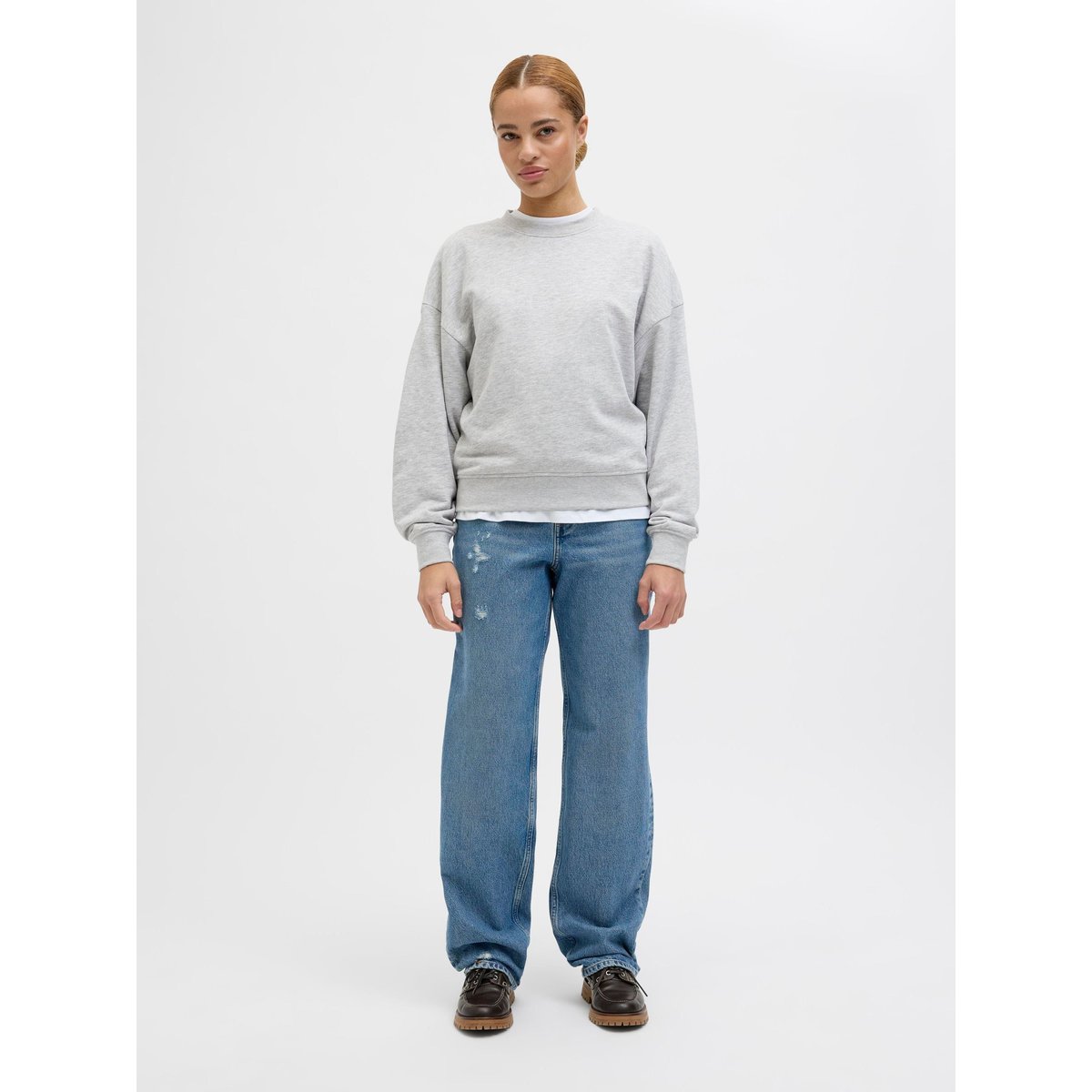 Sweat-Shirt grise - light grey melange, JJXX