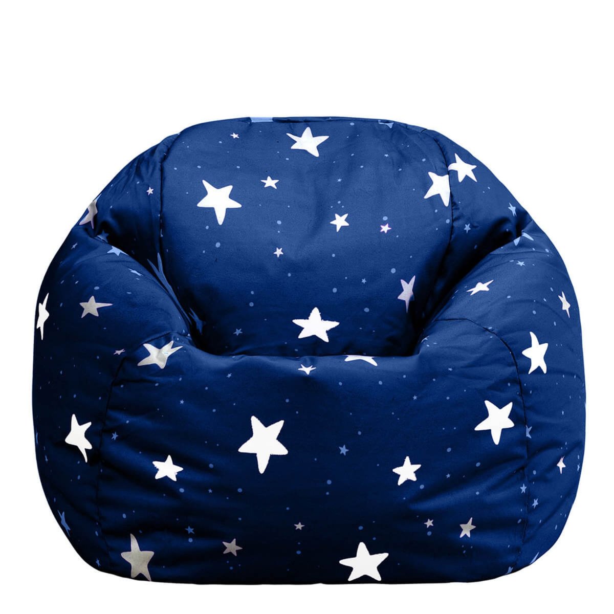 Pouf fauteuil imprimé pour enfants Oeko-Tex® bleu marine, BEAN BAG BAZAAR