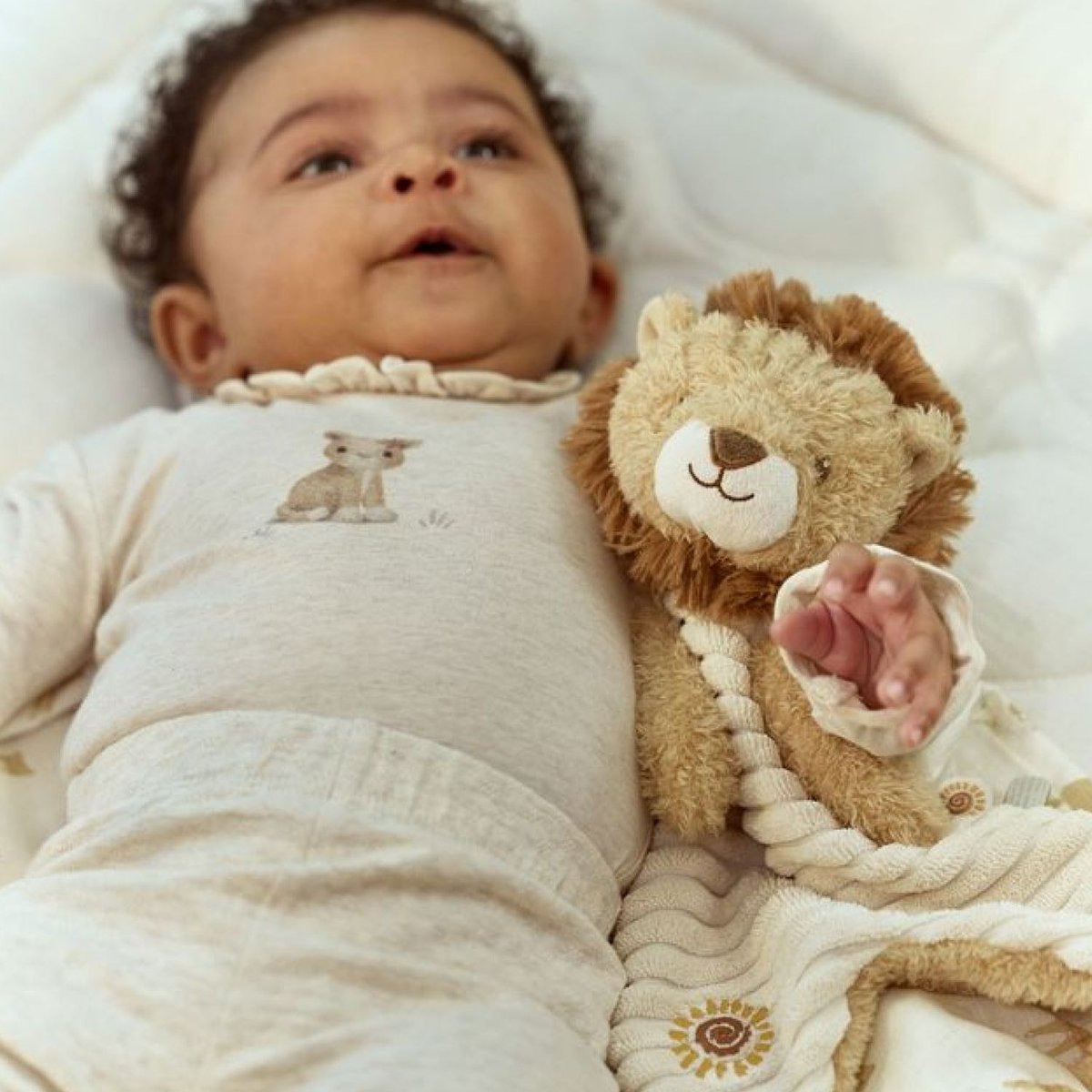 Doudou attache sucette beige, marron, LITTLE DUTCH