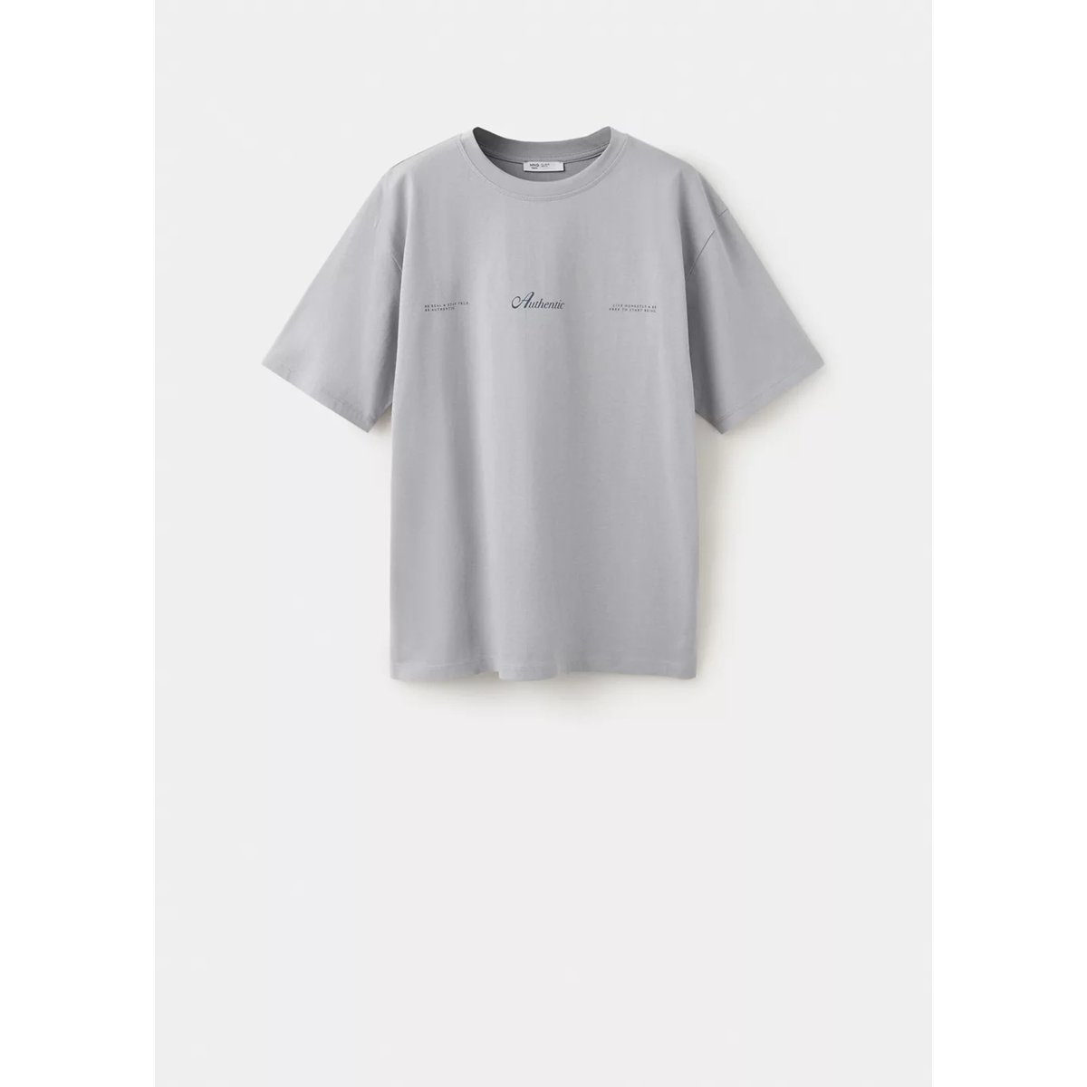 T-shirt en coton imprimé gris, MANGO TEEN