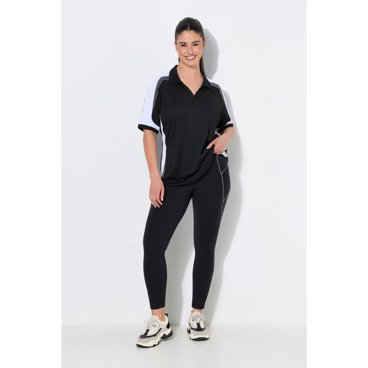 Legging de sport avec bandes réfléchissantes noir, ULLA POPKEN
