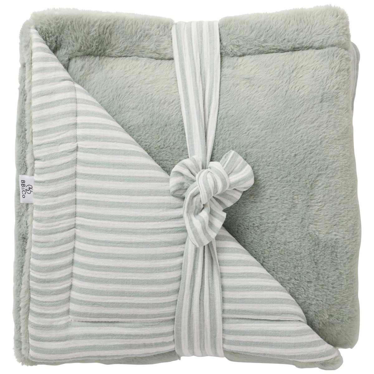 Couverture vert de gris, blanc, BB & CO