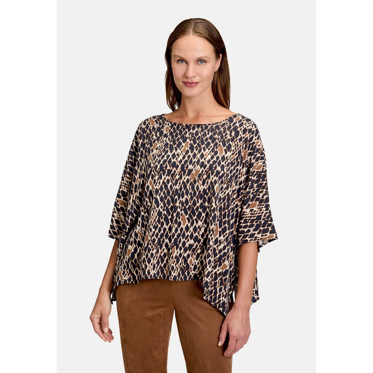 Tunique à pierres fantaisie dark blue/brown, BETTY BARCLAY