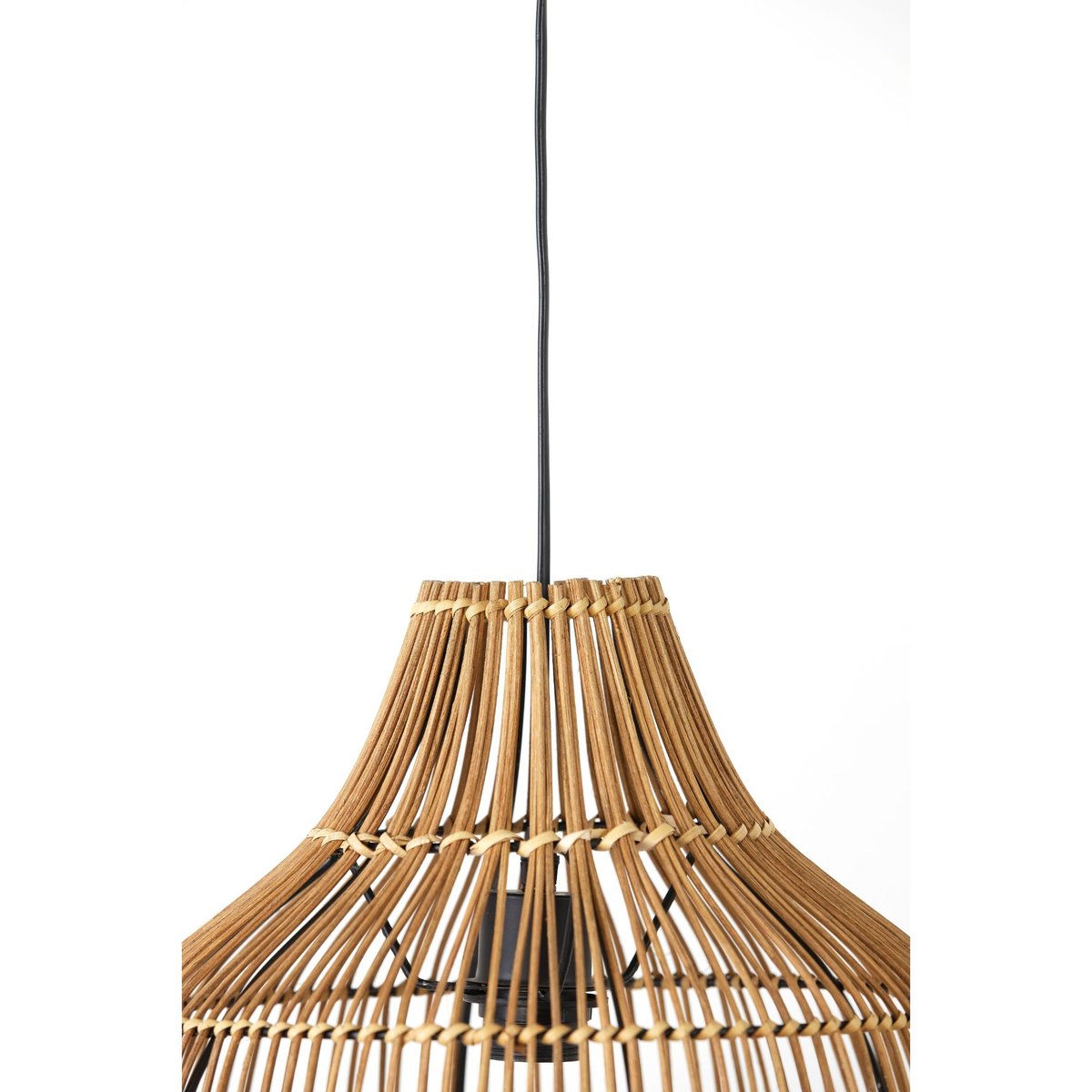 Lampe Suspendue Rotin PACINO marron foncé, LIGHT & LIVING 