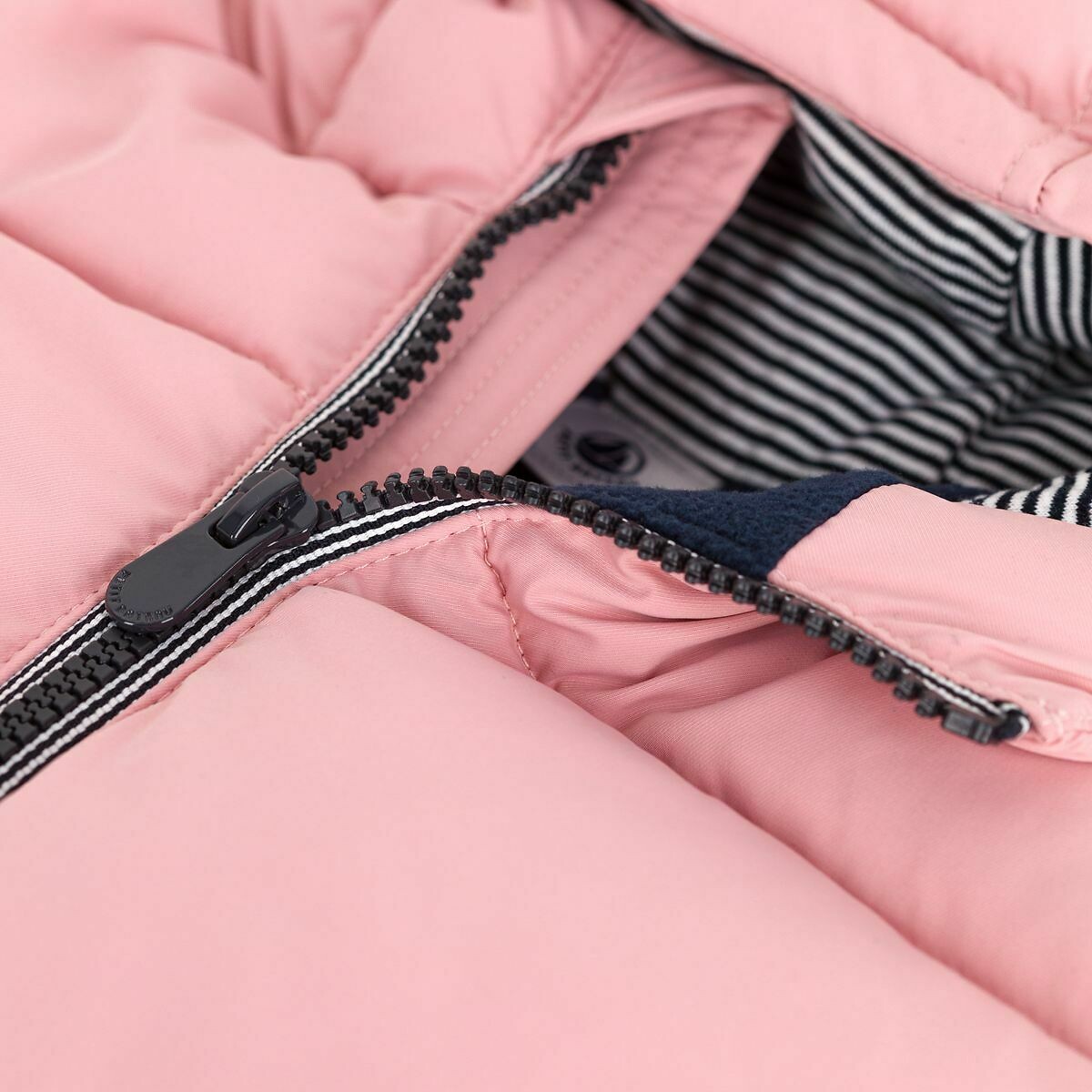 Chaqueta acolchada con capucha rosa , PETIT BATEAU