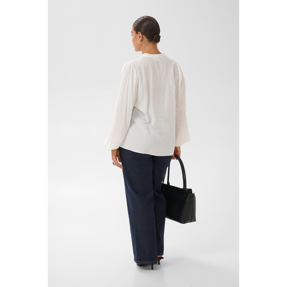 Chemise à manches longues blanc chalk, KAFFE CURVE