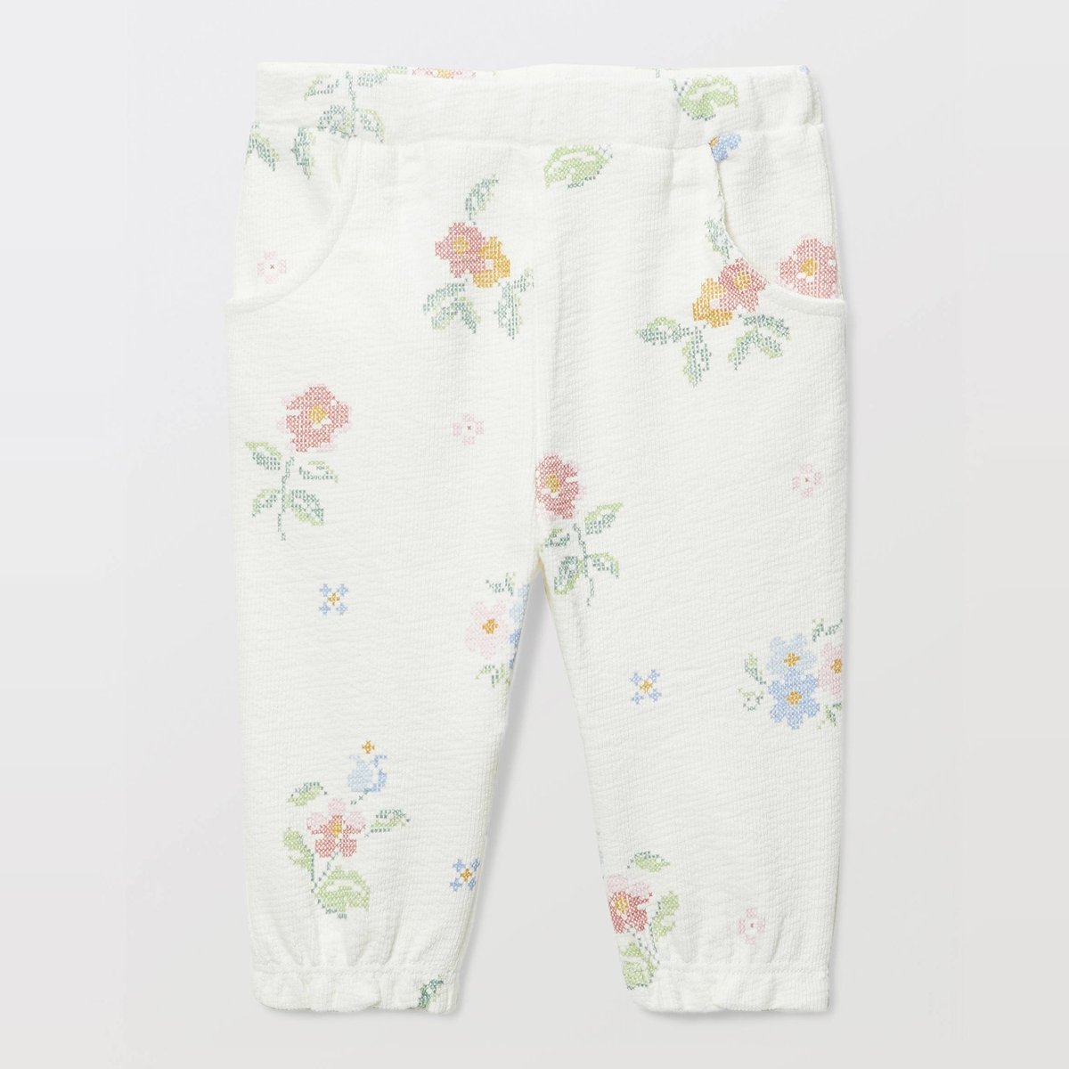 Pantalon imprimé en coton BIO GOTS ecru, BOUT'CHOU