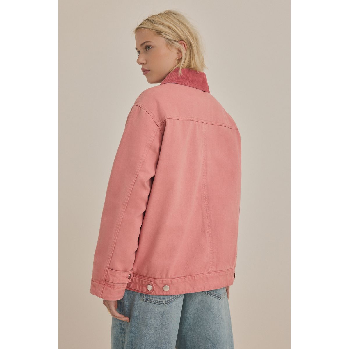 Veste avec col côtelé rose, NEXT