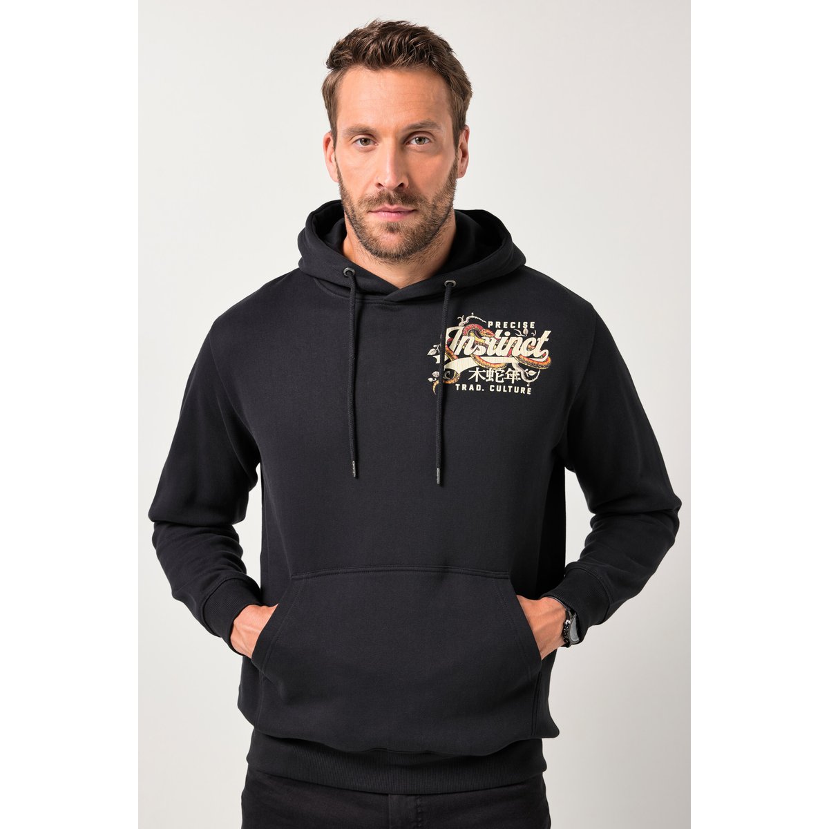 Sweat-shirt à capuche noir, JP1880