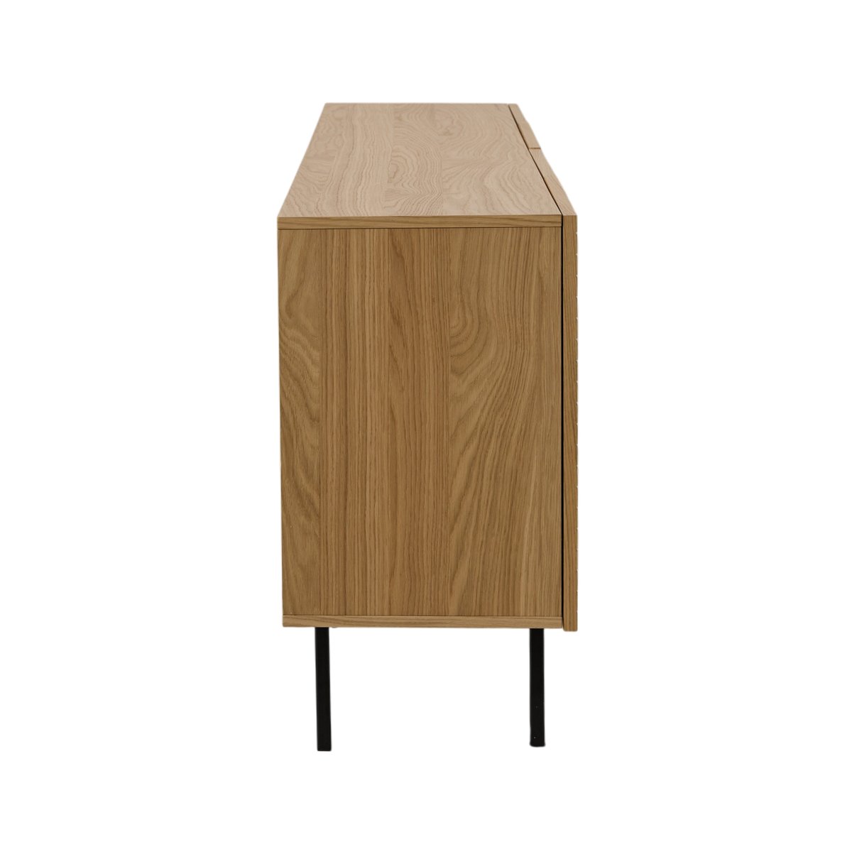 Buffet 4 portes bois pieds métal - ALEX bois clair, CAMIF