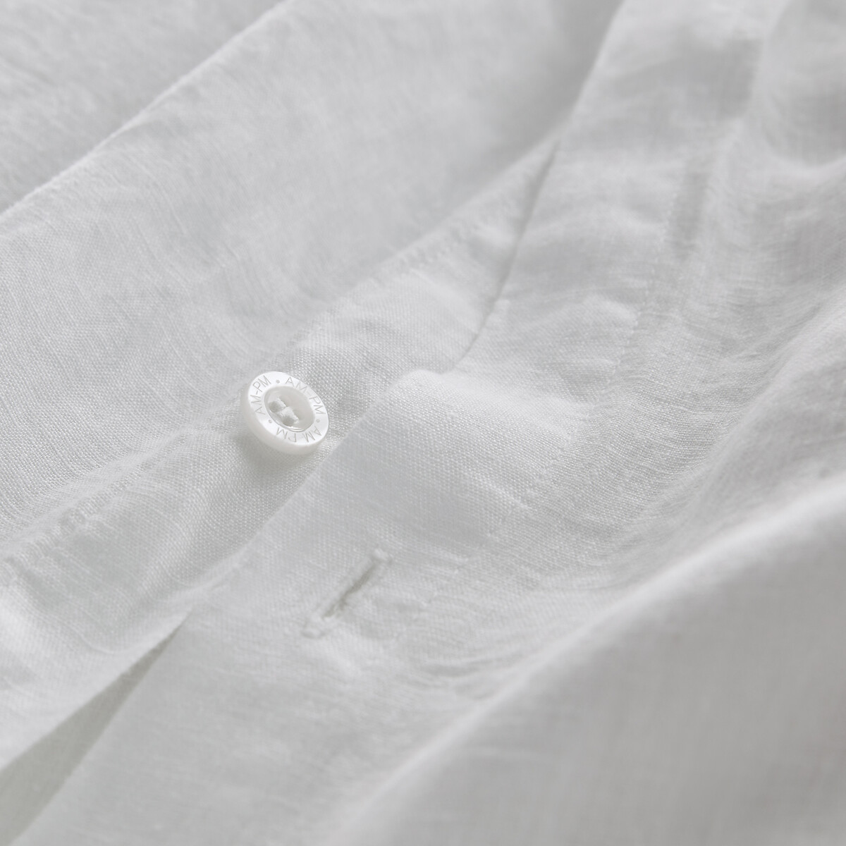 Chiba European Washed Linen Duvet Cover white foam, AM.PM