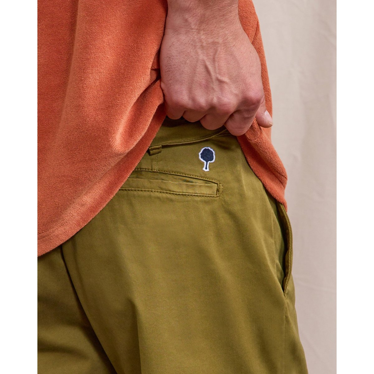 Short chino SAULIEU kaki foncé, FAGUO