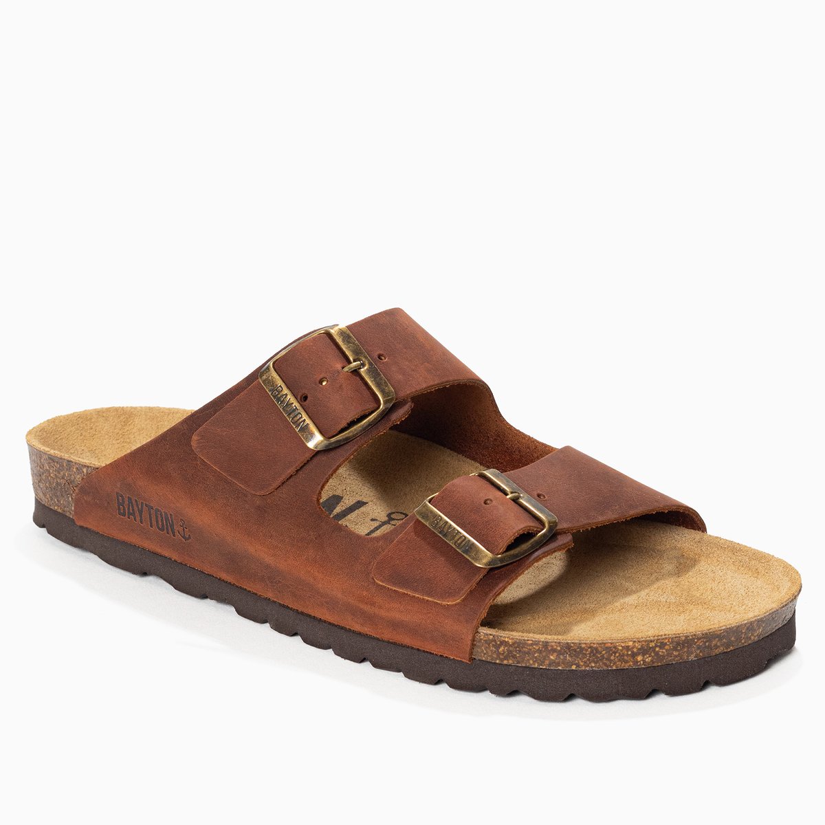 Sandales en cuir ATLAS marron, BAYTON