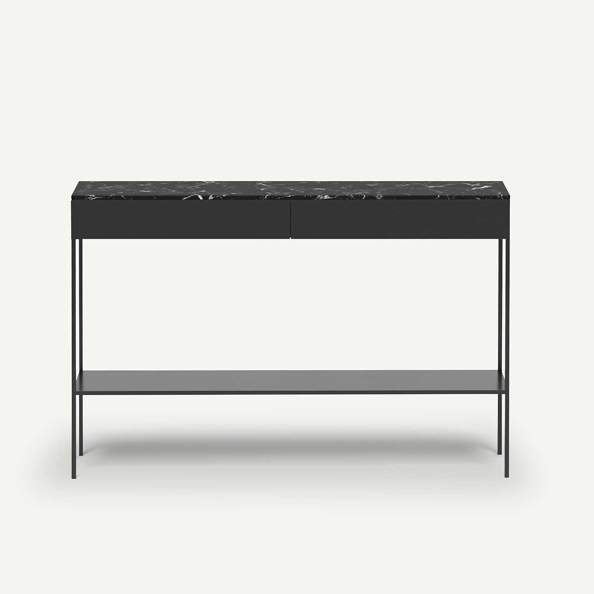 Fébée Marble & Metal Console Table black, AM.PM