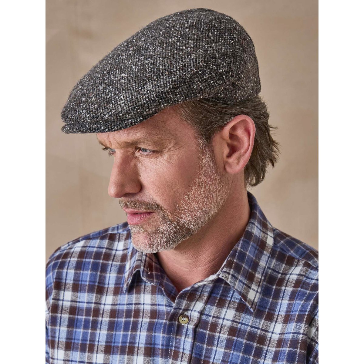 Casquette avec laine homme chiné marron, DAXON