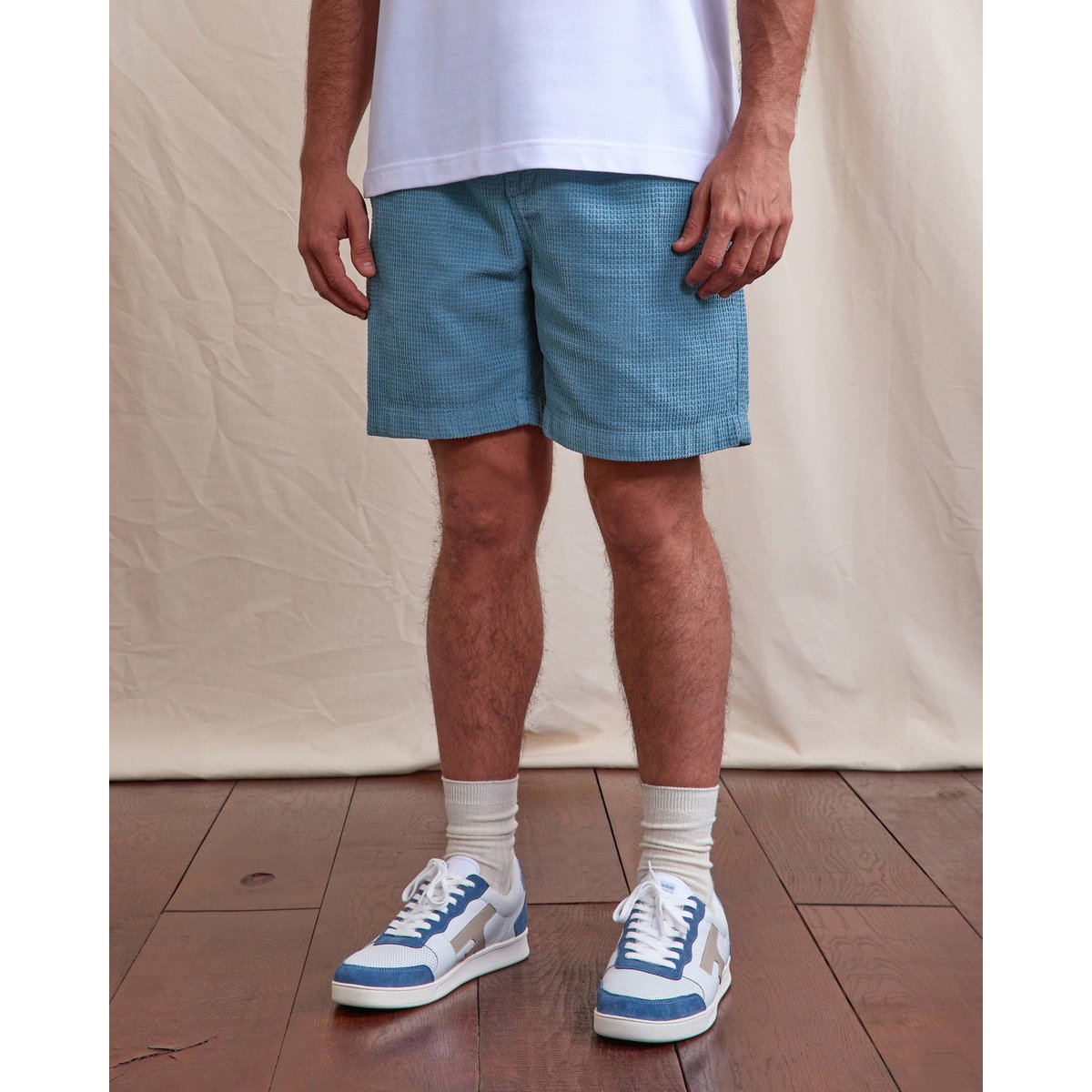 Short élastique CHEVRE bleu moyen, FAGUO