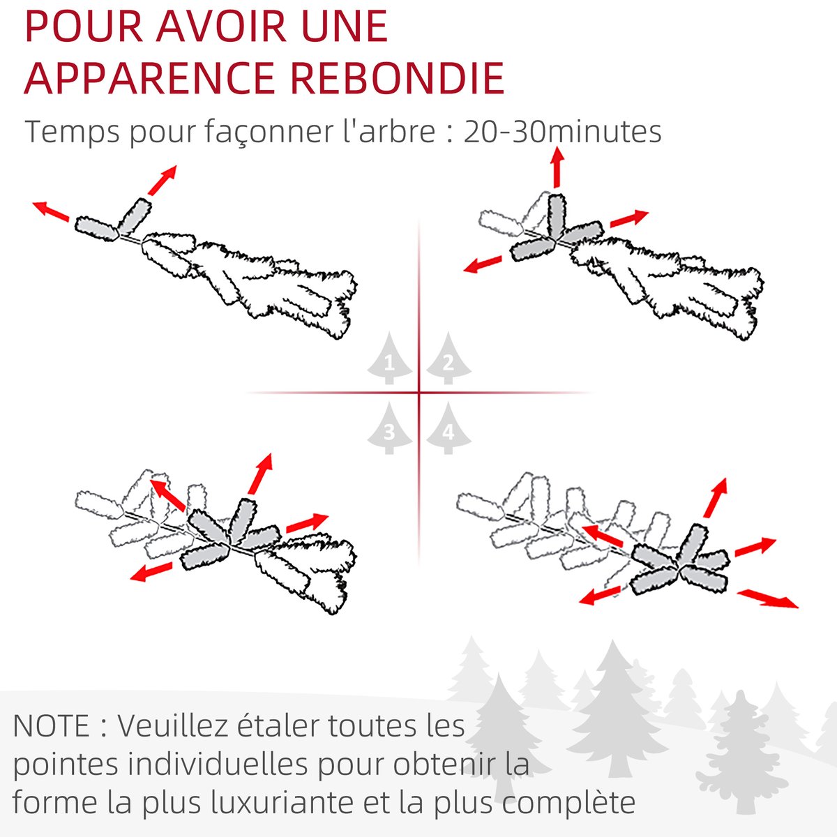 Sapin de Noël PVC Vert vert, HOMCOM