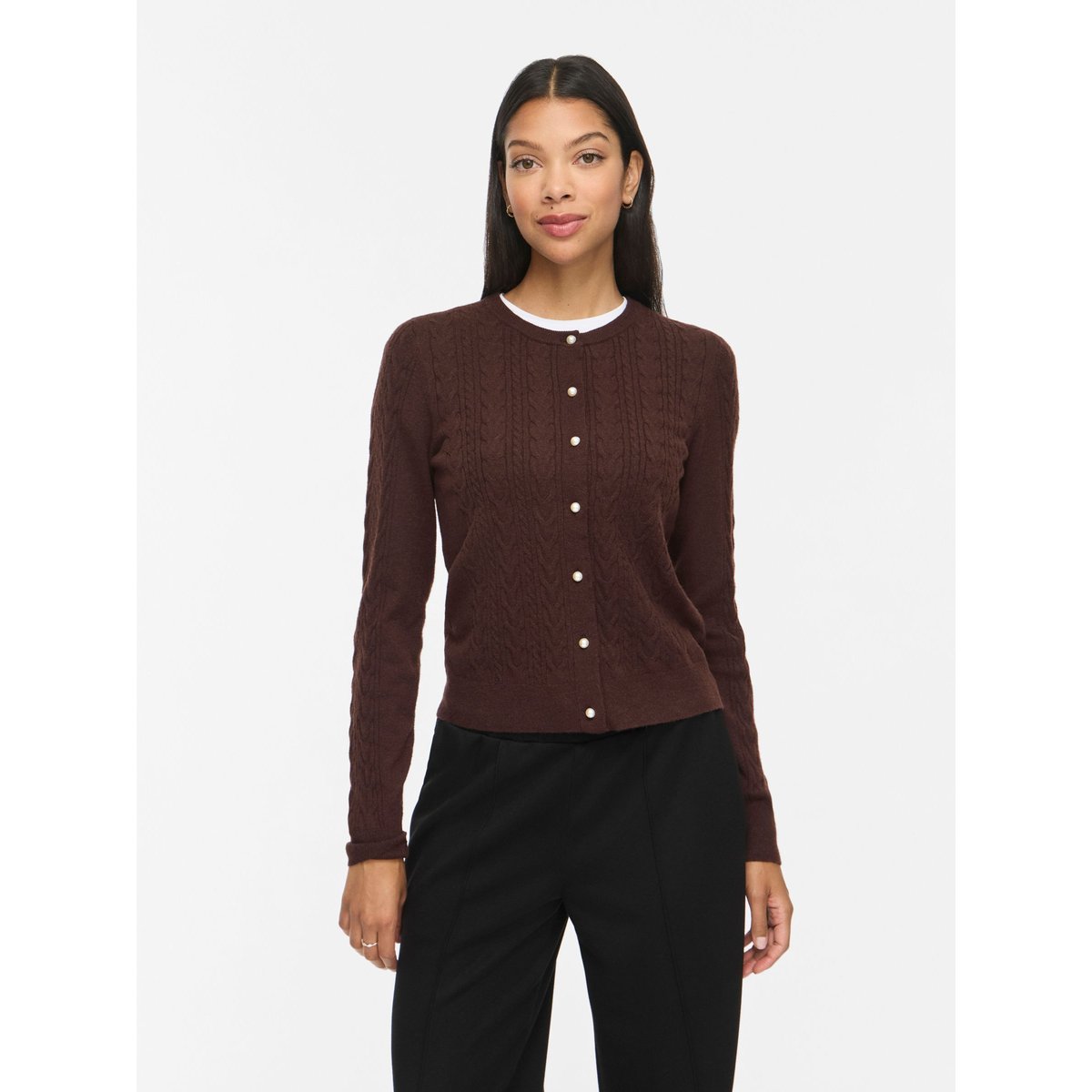 Cardigan En Maille marron - coffee bean1, VILA