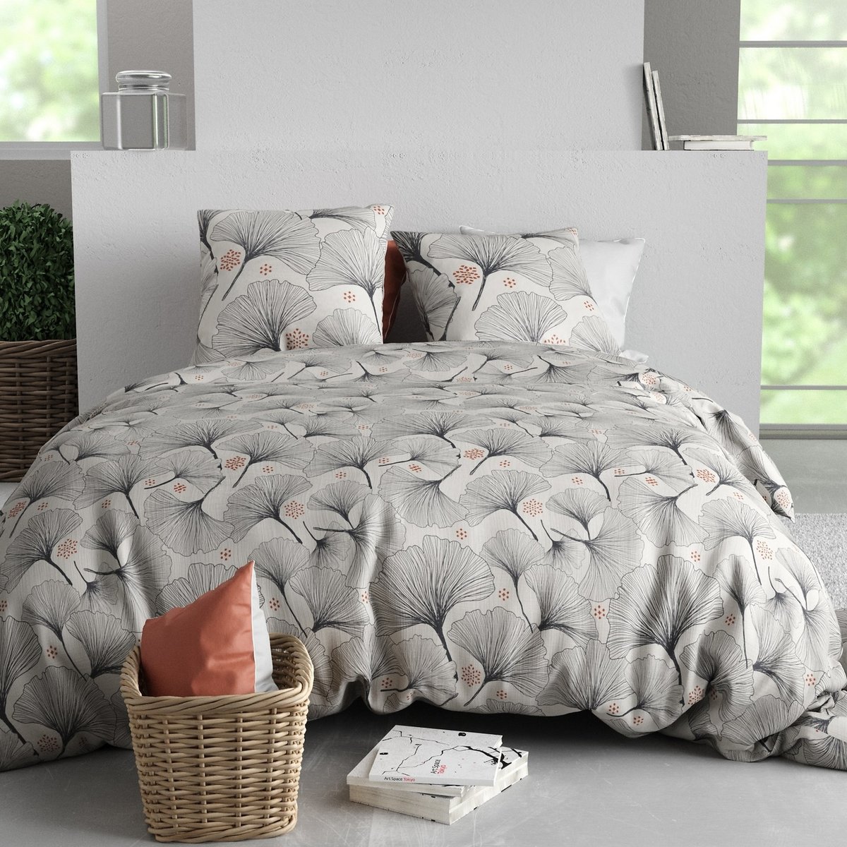 Parure de lit - Housse de couette coton 57 fils multicolore, EDEN
