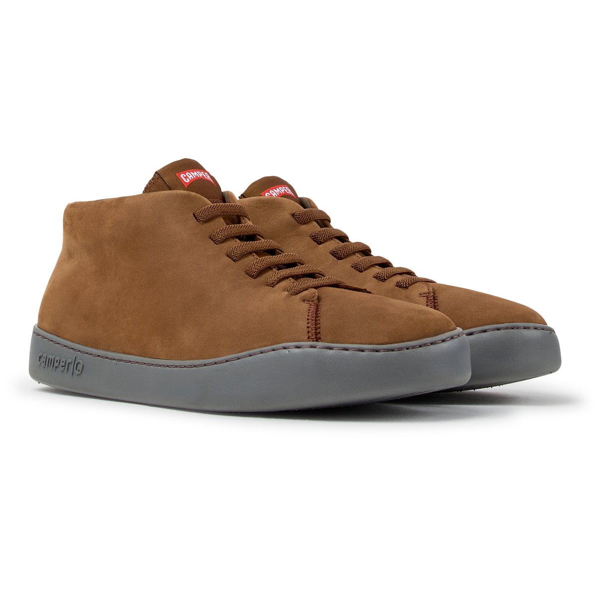 Baskets Peu Touring Nubuck Leather brun moyen 029, CAMPER