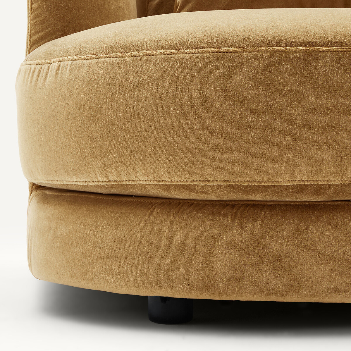 Linkes Sofa-Halbmodul, modular, aus Leinenvelours, TIBERIO karamell, AM.PM