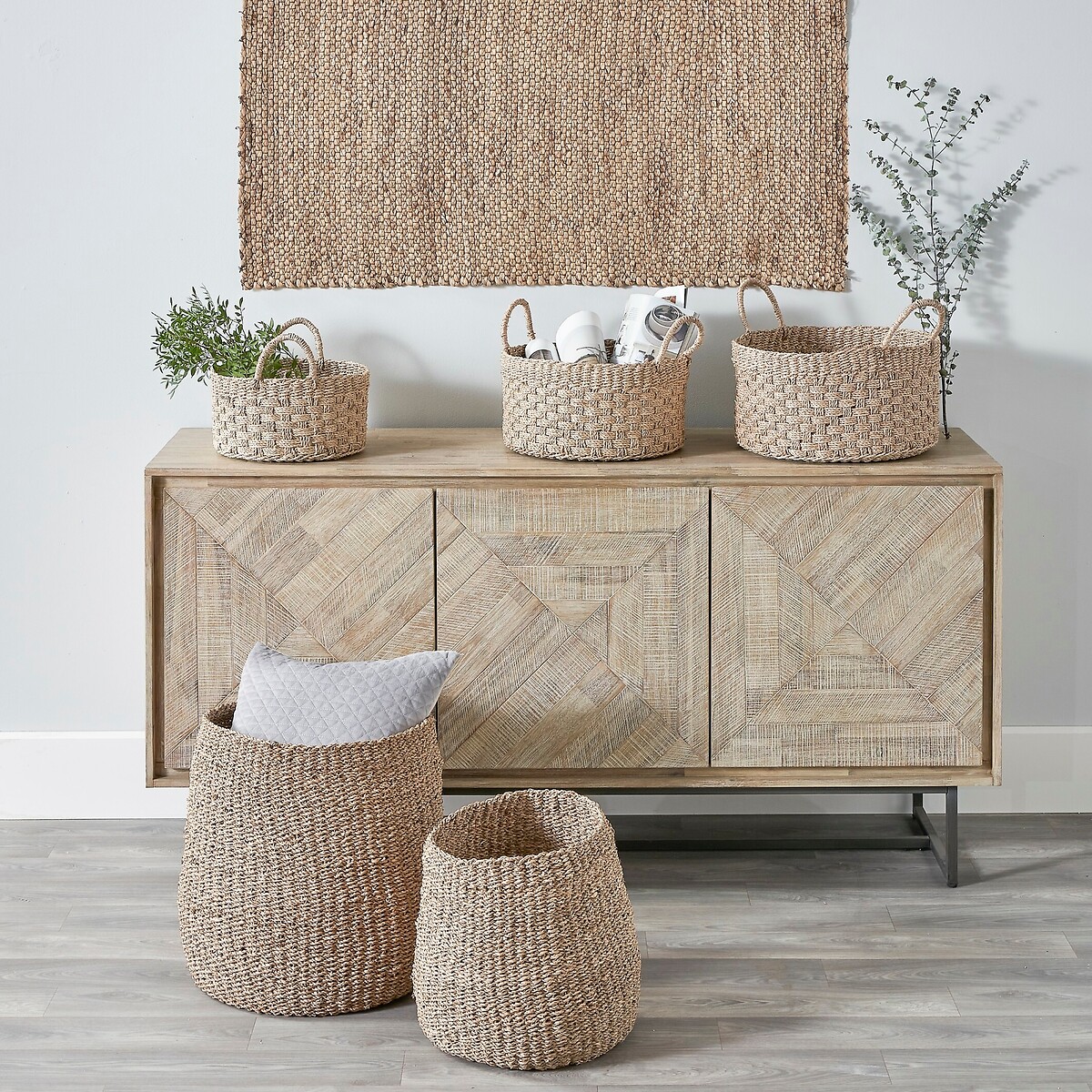 Marea Sand Wash Wood 3 Door Sideboard acacia, ÉDITÉ