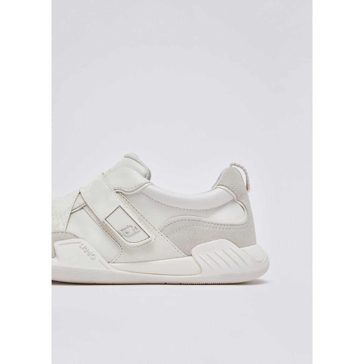 Baskets en cuir avec velcro blanc lait, LIU JO