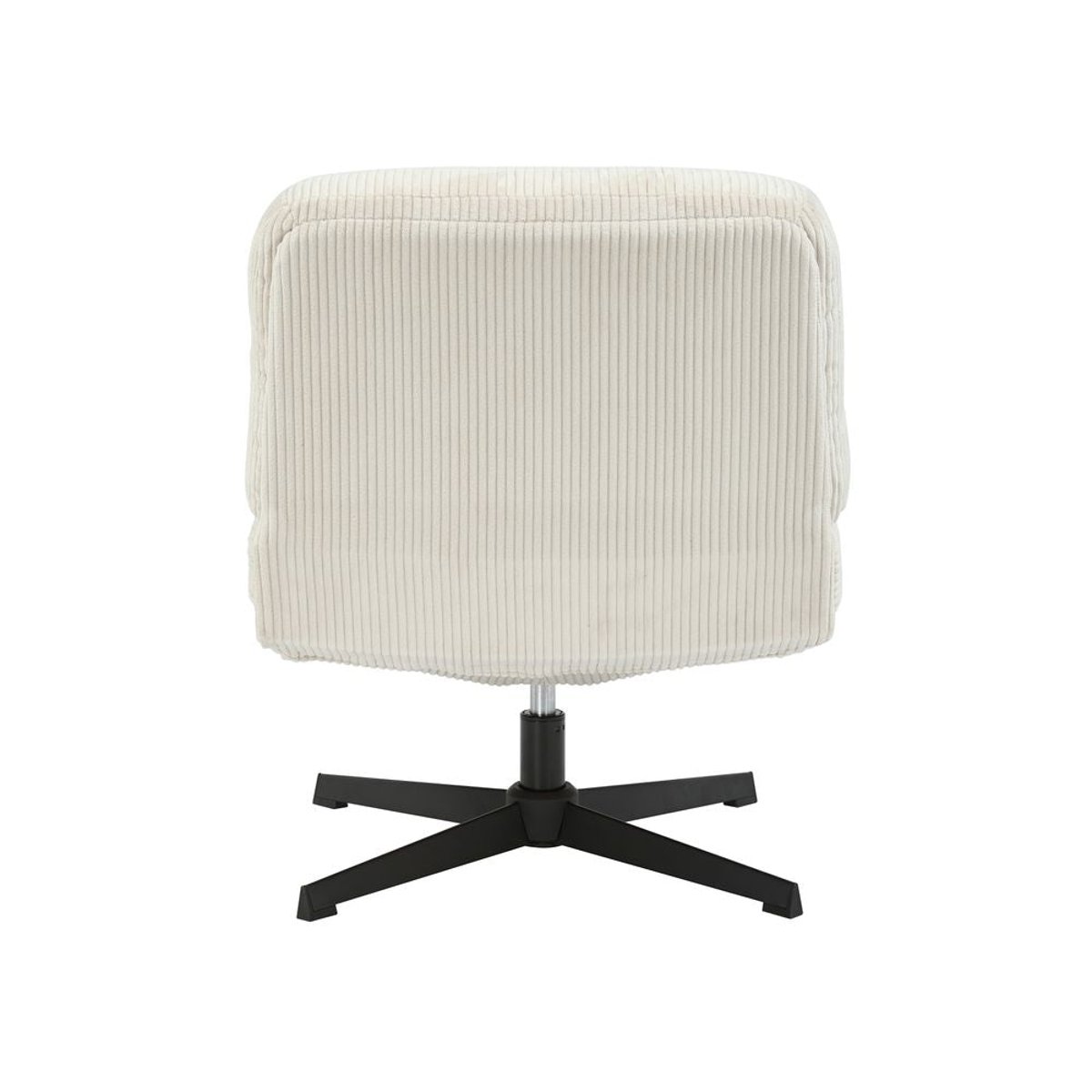 Fauteuil pivotant velours côtelé ecru, ZAGO