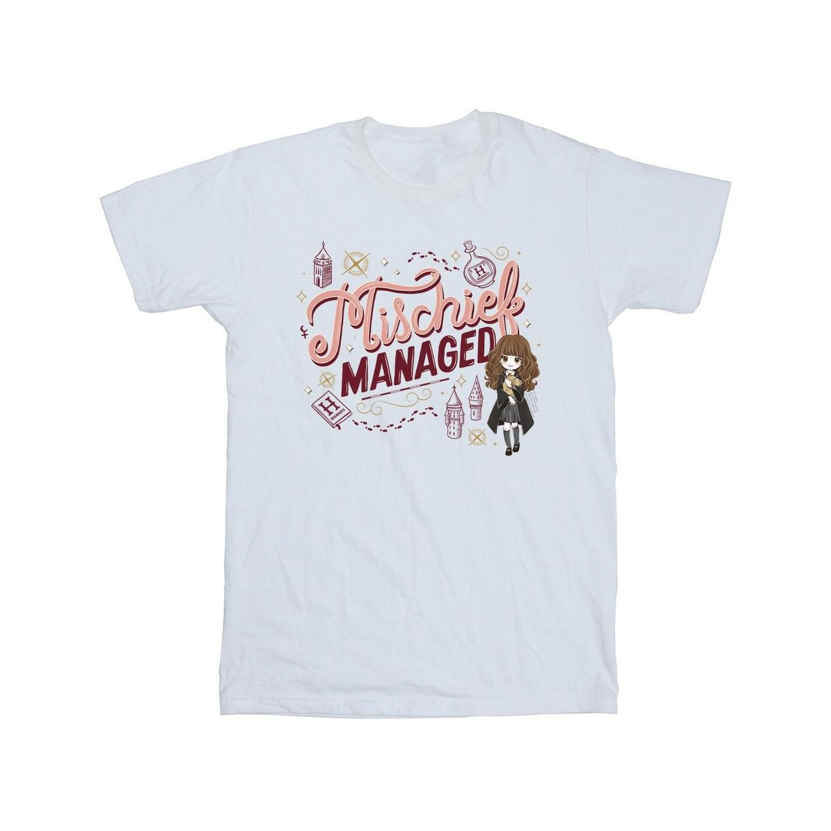 T-shirt MISCHIEF MANAGED blanc, HARRY POTTER