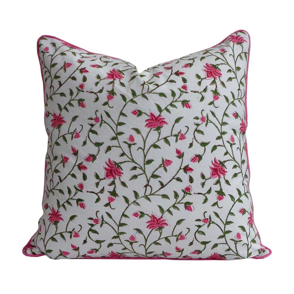 Housse de coussin Floral Bal blanc, rose, vert, ARCHIV