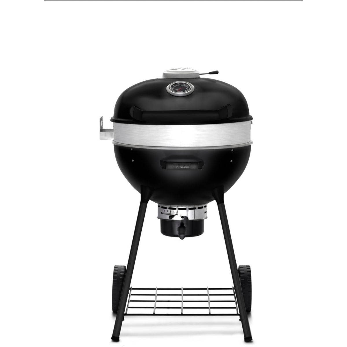 Barbecue charbon Pack Kettel Pro 57cm noit mat + plancha couleur unique, NAPOLEON