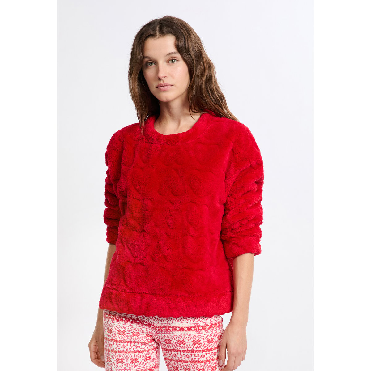Ensemble de pyjama 2 pièces à motifs MILENA rouge, ETAM