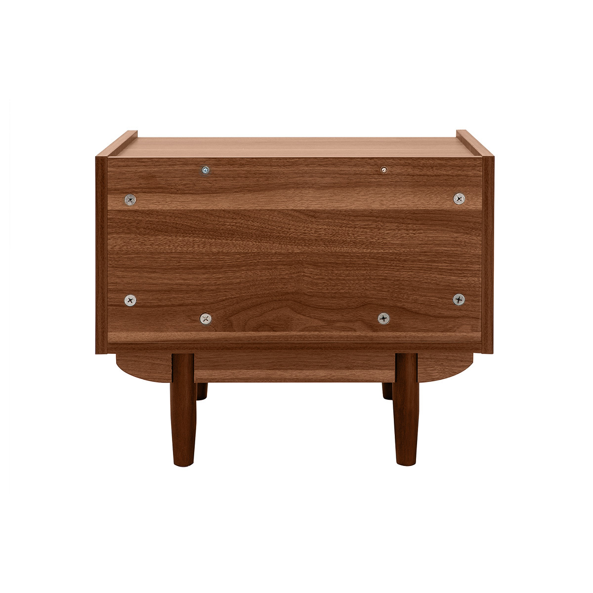 Table de chevet avec rangements finition bois foncé noyer SANAA noyer, MILIBOO