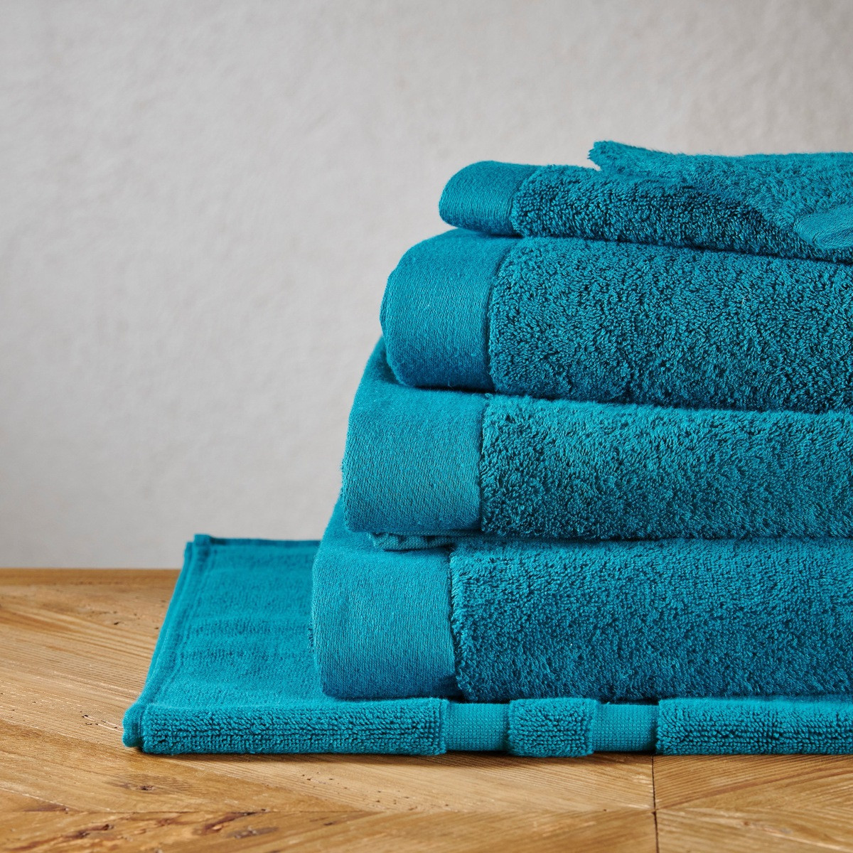 Serviette invitée en 100% Coton 650g/m² - SERENITE emeraude, TRADITION DES VOSGES