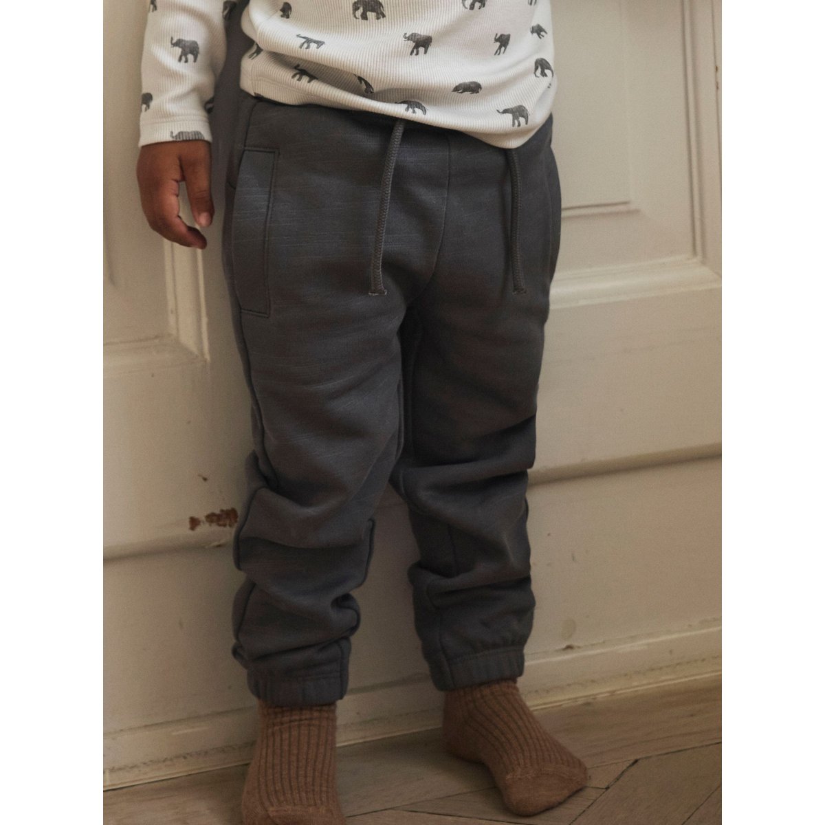 Jogging En Molleton gris - poppy seed, NAME IT