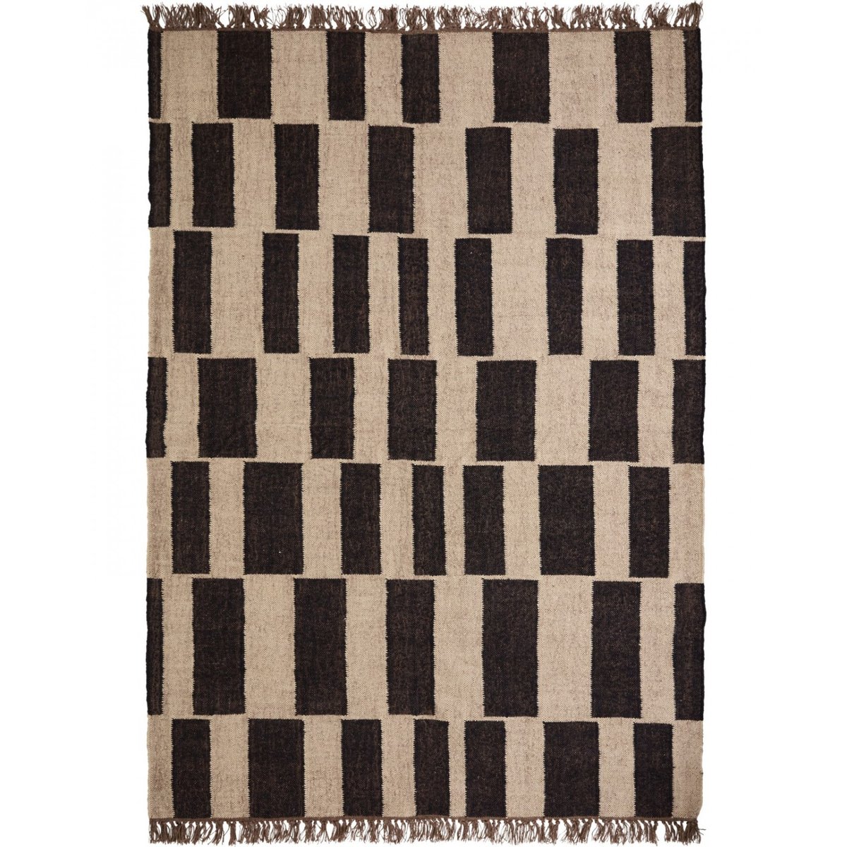 Tapis en jute Graph 230x160 cm noir, nature, HOUSE DOCTOR