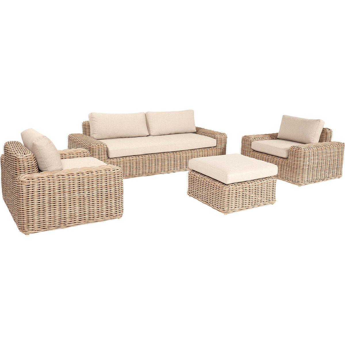 Como 5 Seater Garden Sofa Set natural, SO'HOME