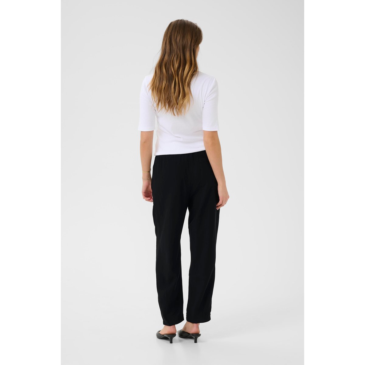 Pantalon casual noir, KAFFE