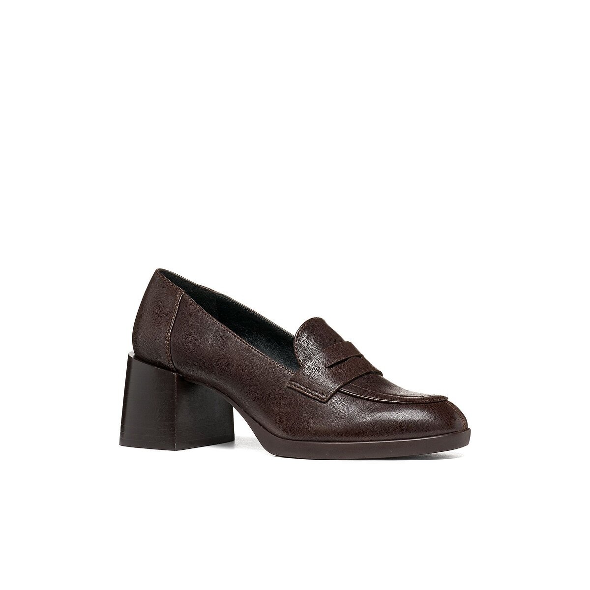 Walk Pleasure 55T heeled loafers dark brown, GEOX