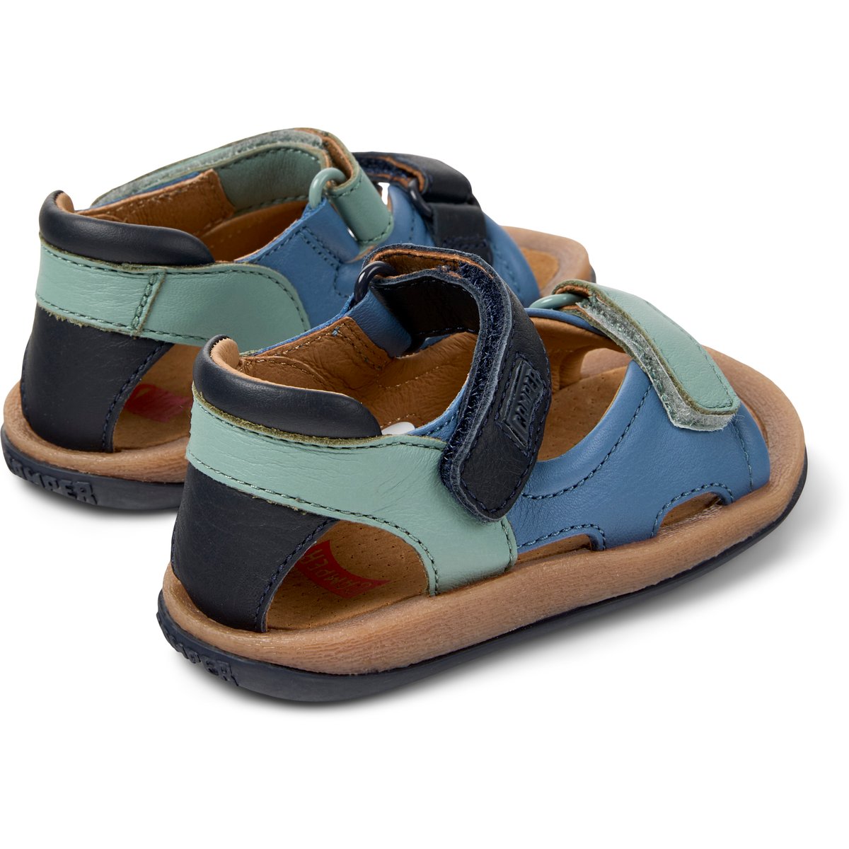 Sandales Bicho Twins bleu vert et gris foncé, CAMPER