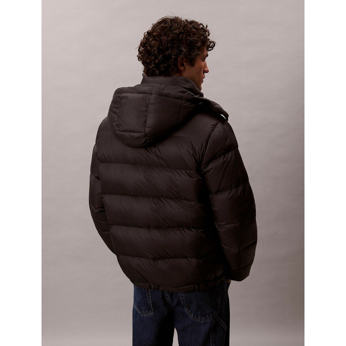 Hooded Padded Jacket black, CALVIN KLEIN