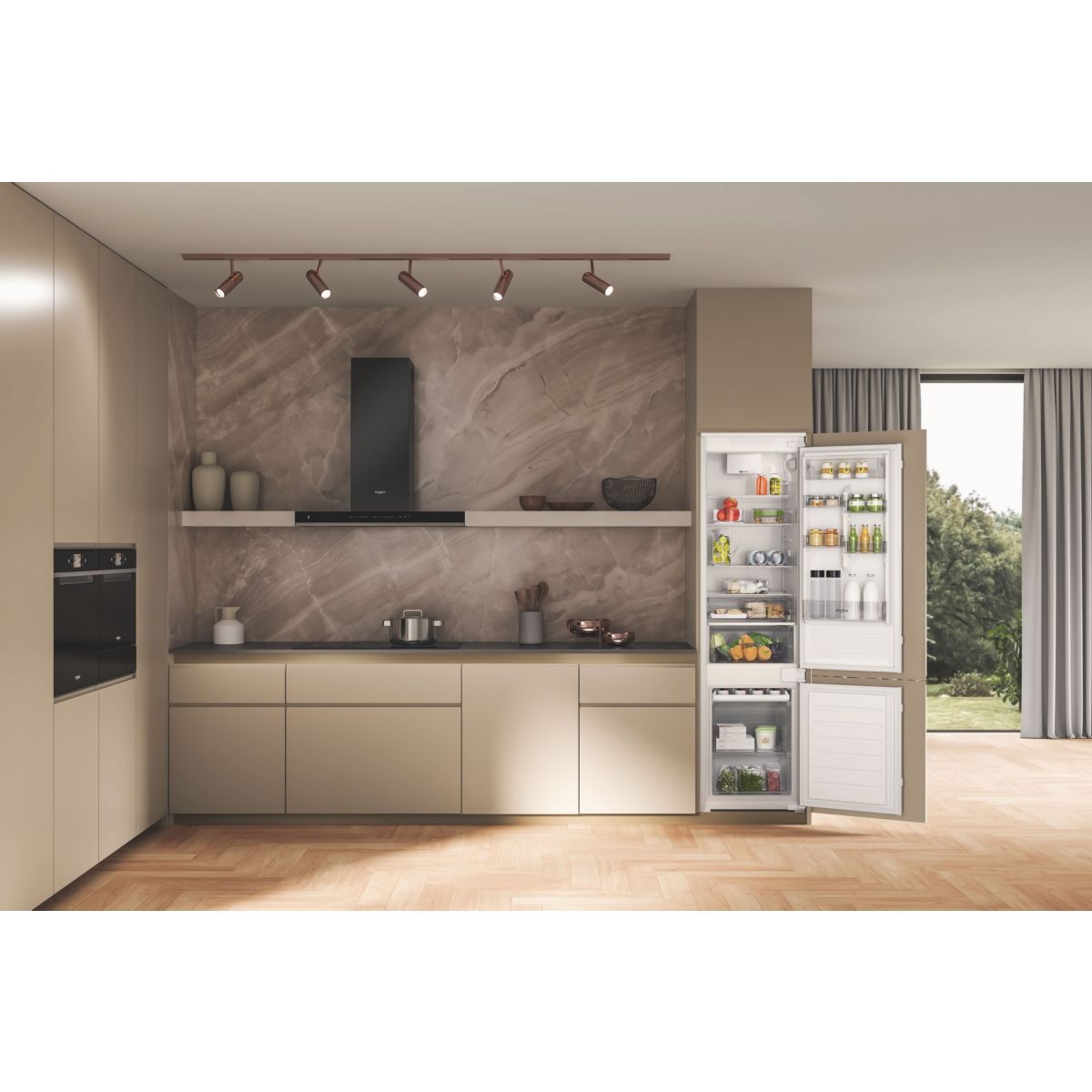 Réfrigérateur combiné encastrable WHC20D021B2 6ème Sens 193cm couleur unique, WHIRLPOOL