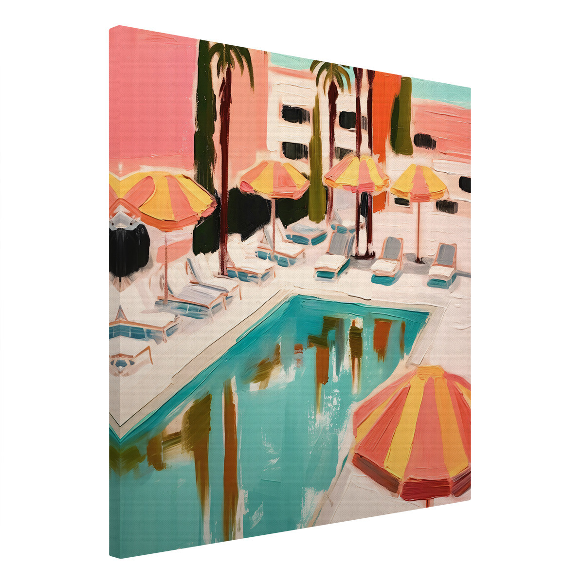Tableau Sur Toile Piscine Rétro Graphique ARCHITECTURE tableaux sur toile-bleu, CEANOTHE