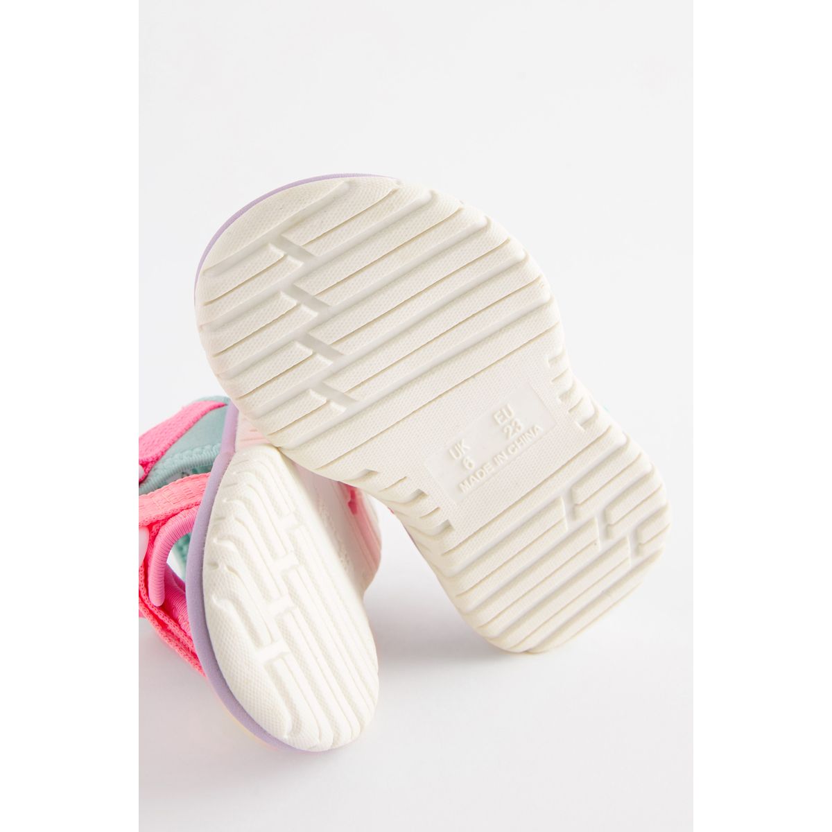 Sandales trekker confortables à scratch rose/violet, NEXT