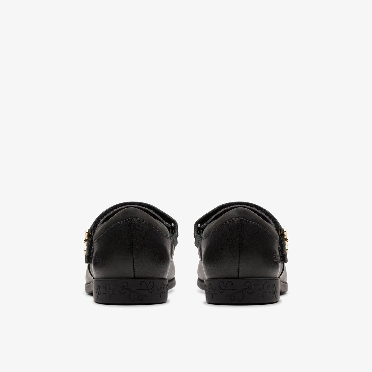 Ballerines Cuir Coupe Large LOCK MAGIC K noir, CLARKS