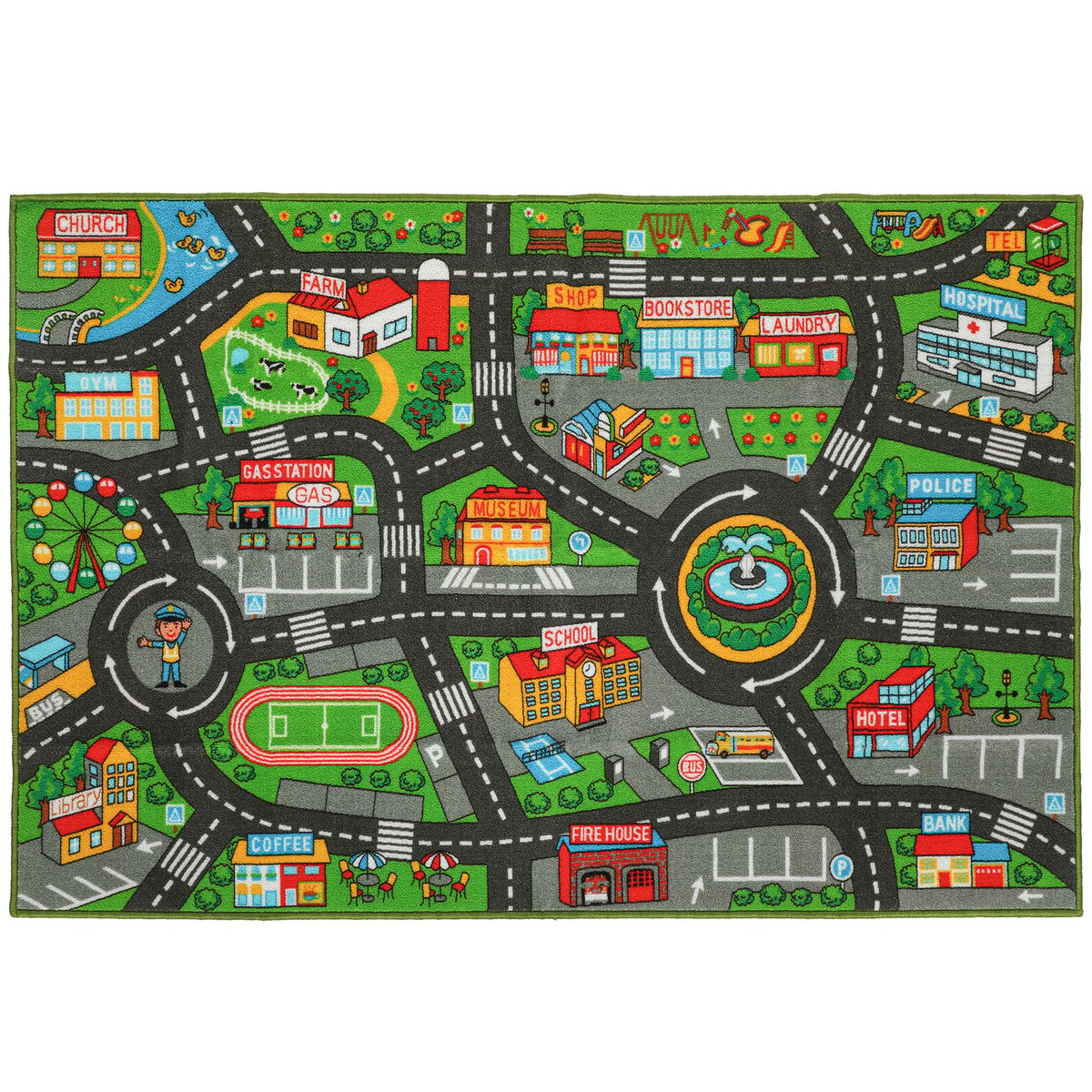 Tapis de jeu pour enfants Polyester multicolore, AIYAPLAY