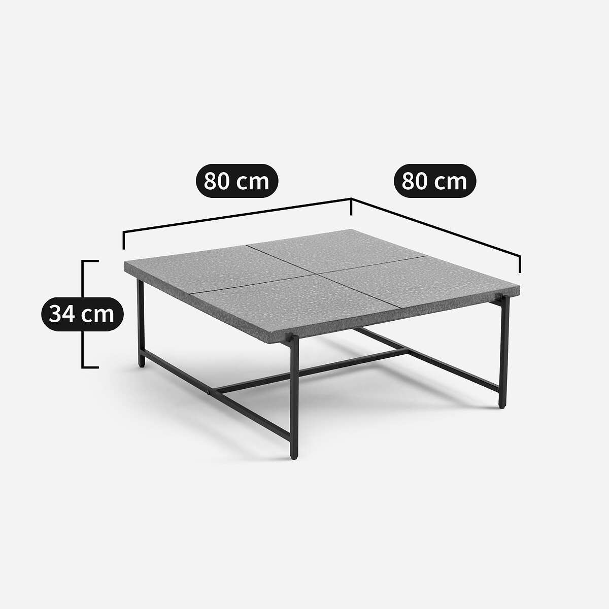 Polystone lage tuintafel Aelio teal groen, AM.PM