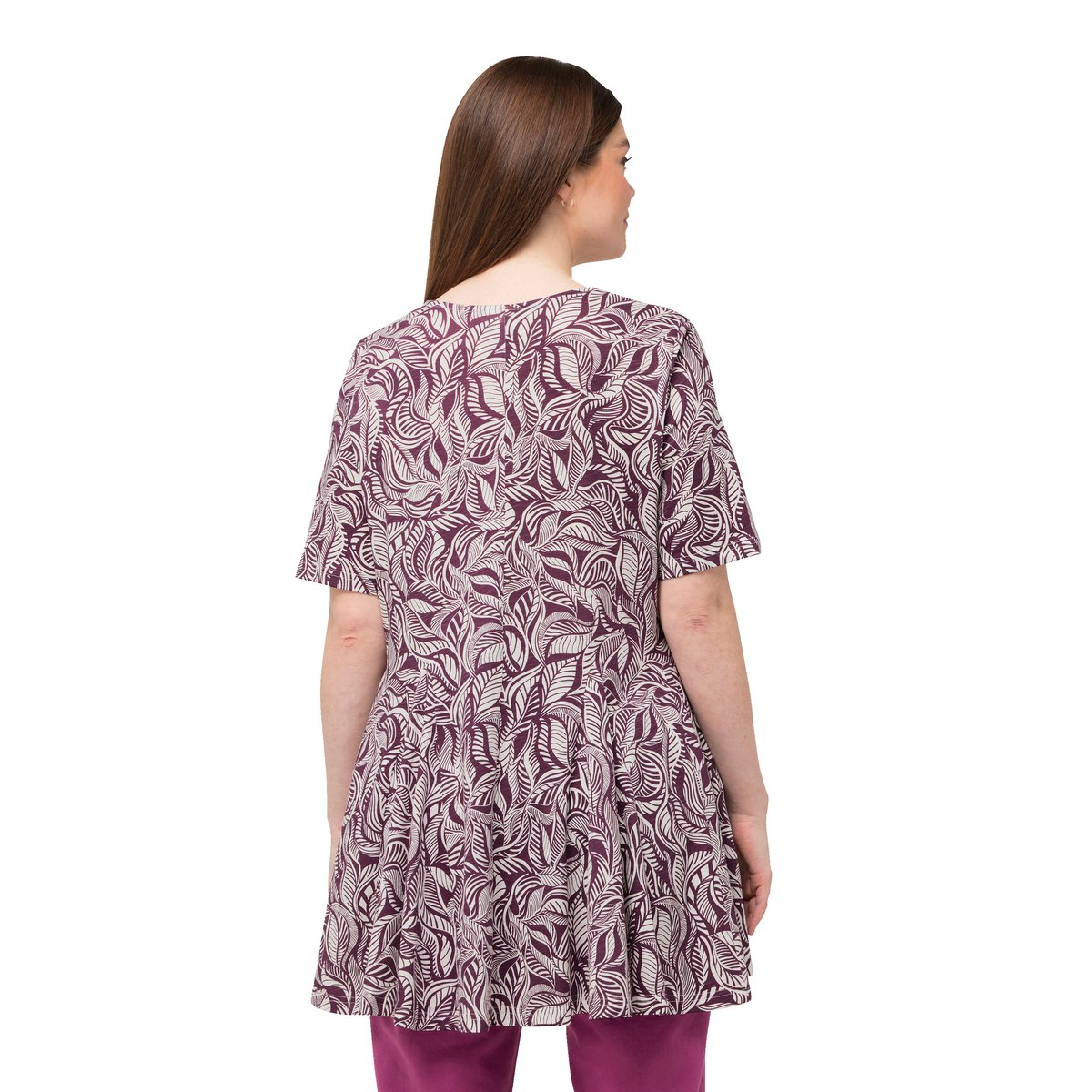 T-shirt long en coton bio baies de forêt, ULLA POPKEN